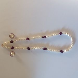 Necklace and earrings